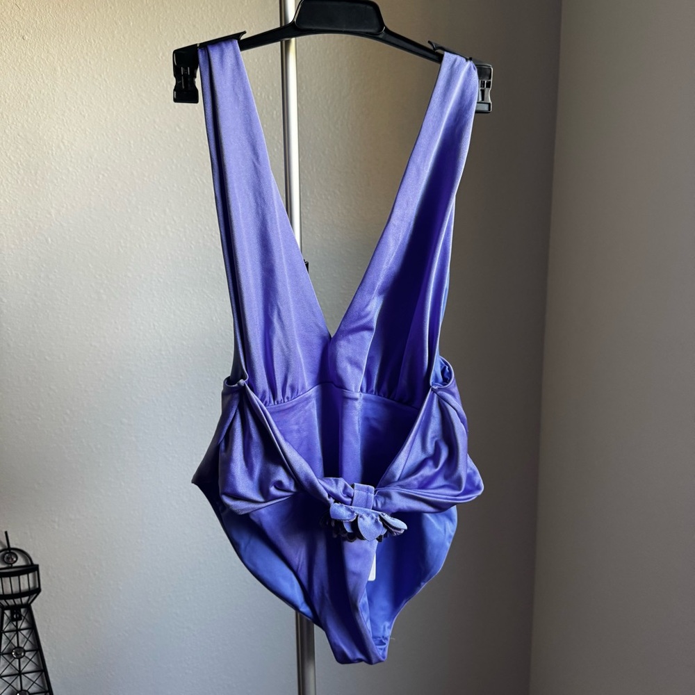 NWT Agua Bendita Ina One Piece Swimsuit Purple Sz L - Picture 8 of 11